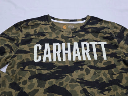 Playera Carhartt Mujer Grande L Camoflaje ,amga Larga