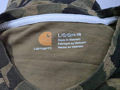 Playera Carhartt Mujer Grande L Camoflaje ,amga Larga