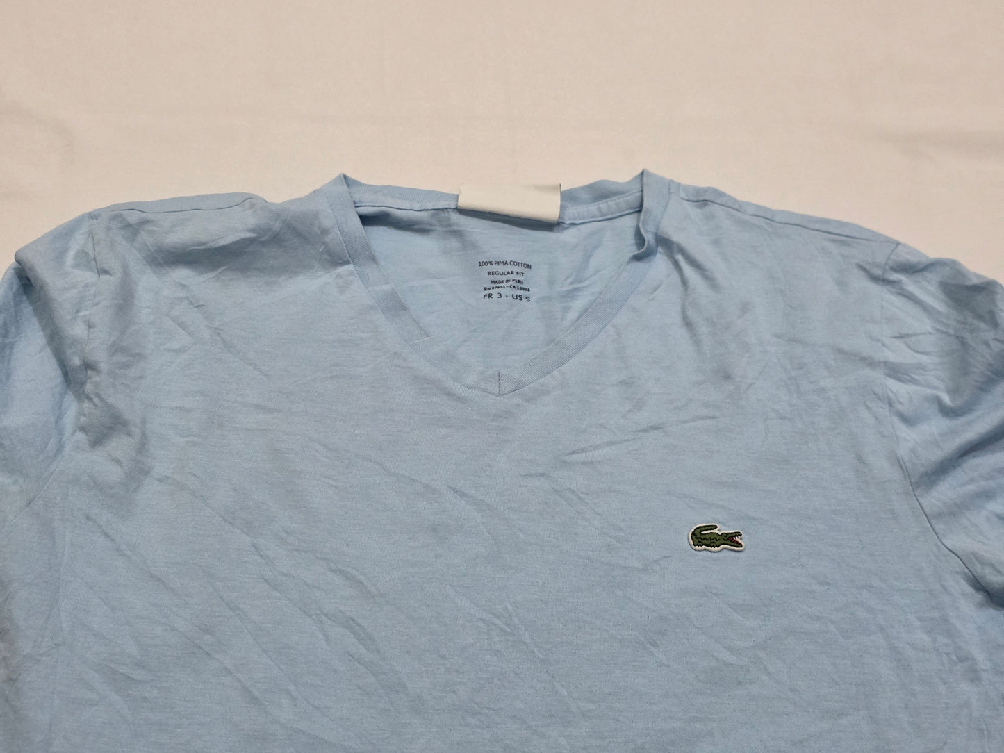 Playera Lacoste Chica S Fr 3 Azul Claro