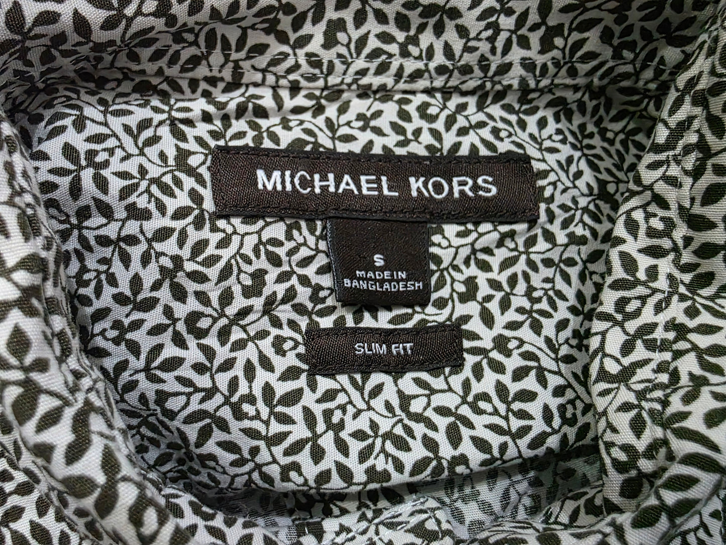 Camisa Michael Kors Chica S Blanca Y Verde Manga Corta