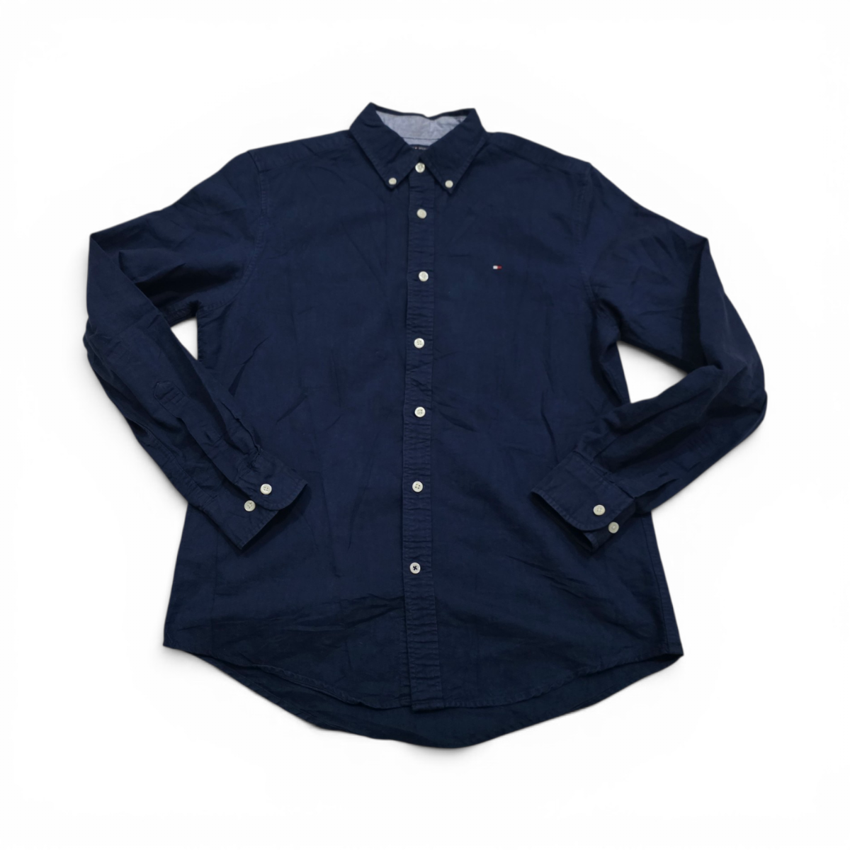 Camisa Custom Fit Tommy Hilfiger Chica S Azul