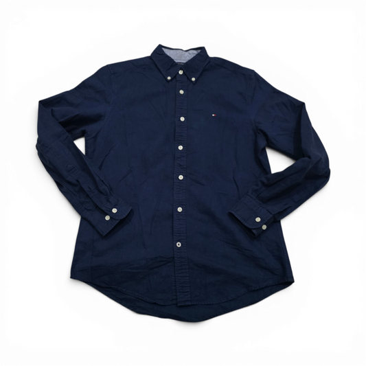 Camisa Custom Fit Tommy Hilfiger Chica S Azul