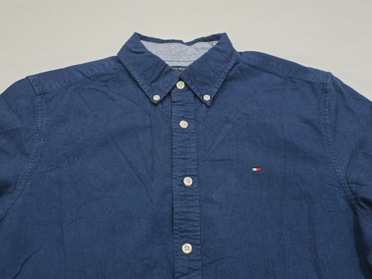 Camisa Custom Fit Tommy Hilfiger Chica S Azul