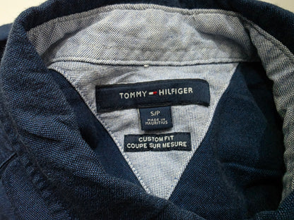 Camisa Custom Fit Tommy Hilfiger Chica S Azul