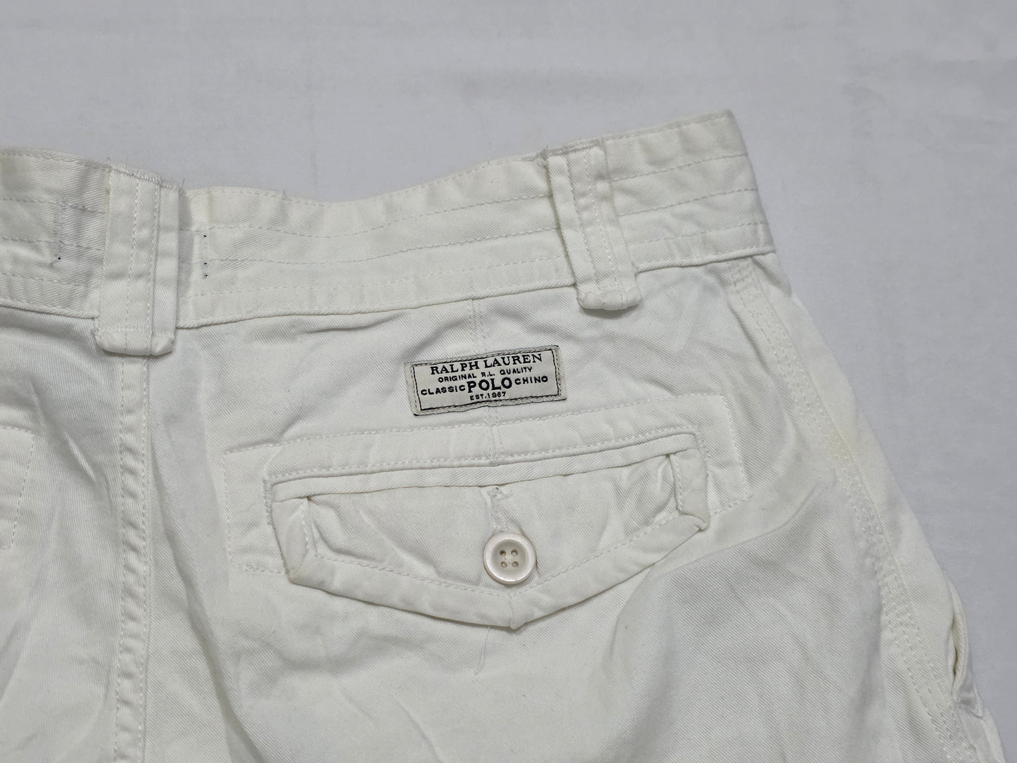 Bermuda Cargo Ralph Lauren Talla 30 Blanco