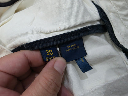 Bermuda Cargo Ralph Lauren Talla 30 Blanco