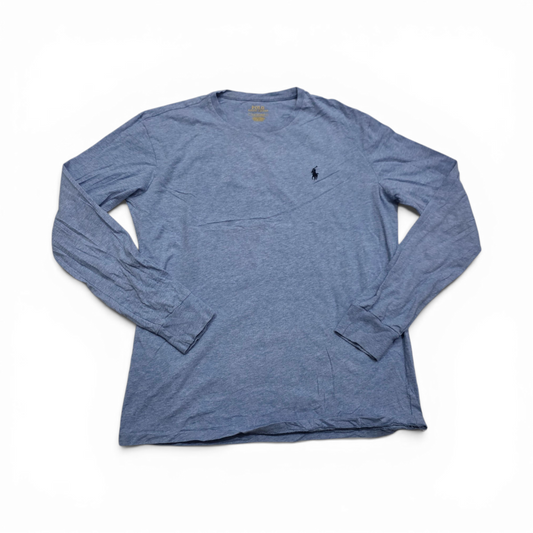 Playera Ralph Lauren Chicos Azul Claro Pony Azul Manga Larga