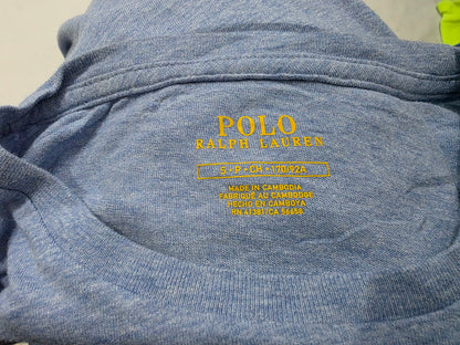 Playera Ralph Lauren Chicos Azul Claro Pony Azul Manga Larga