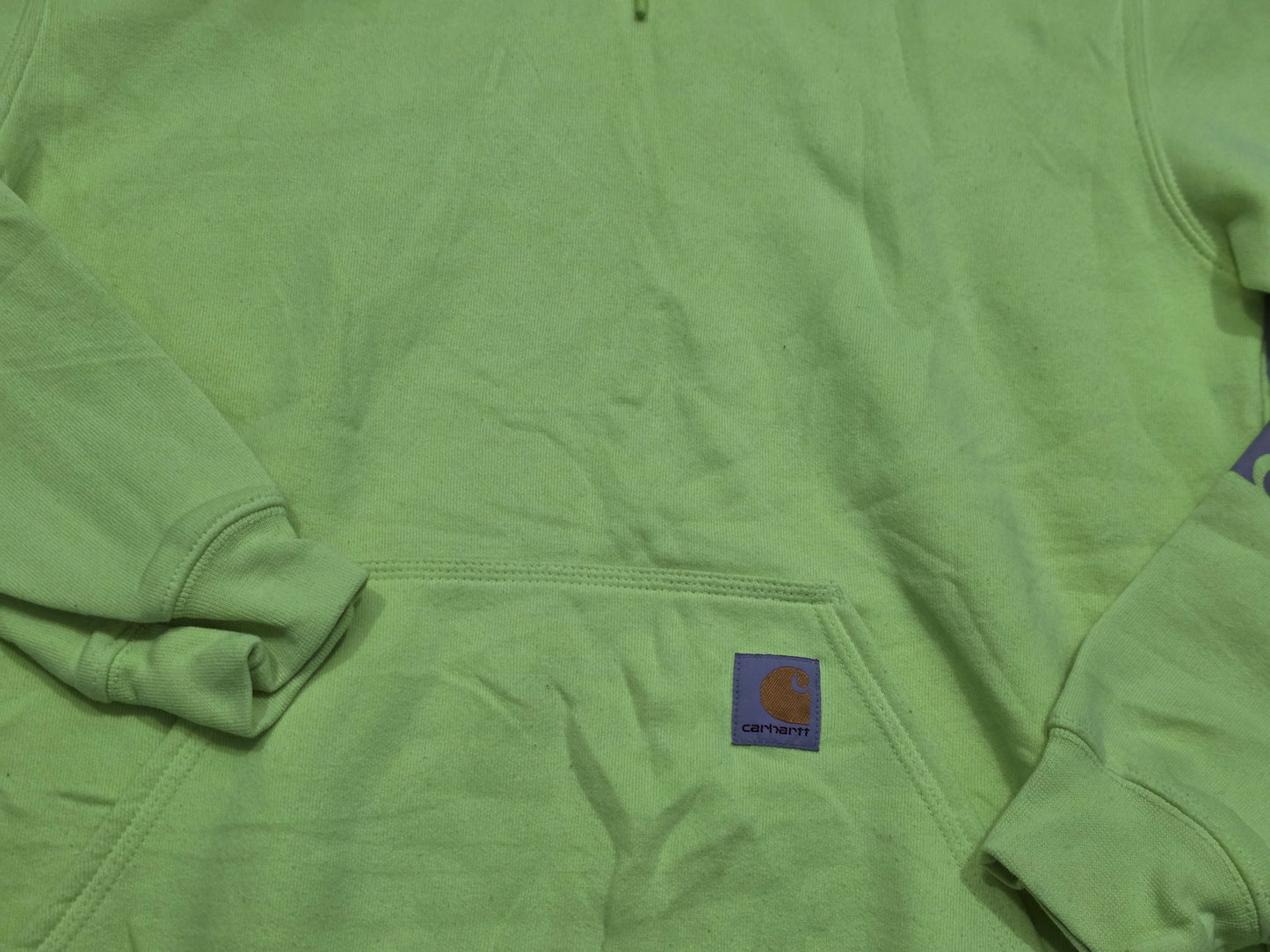 Sudadera Carhartt Chico S Verde Fosforescente