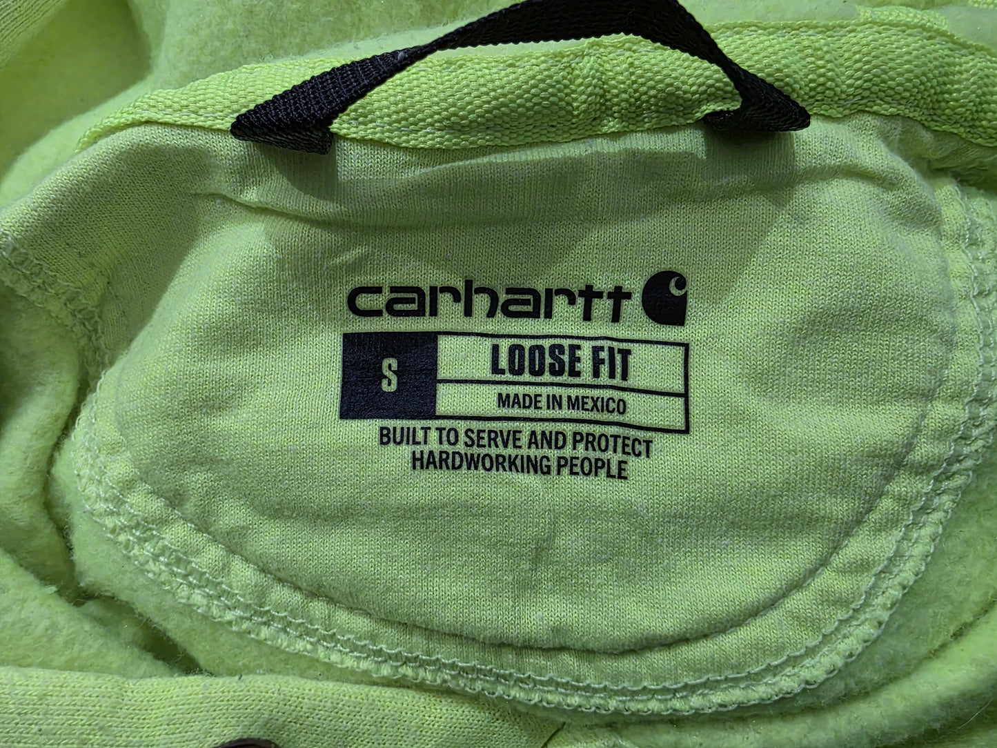 Sudadera Carhartt Chico S Verde Fosforescente