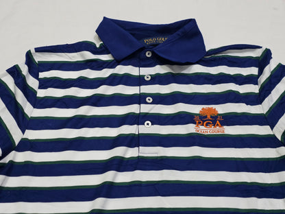 Playera Polo Ralph Lauren Golf Mediana M Azul Lineas Blancas