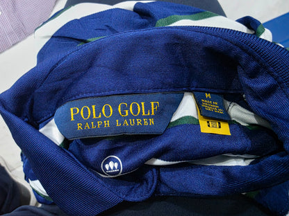 Playera Polo Ralph Lauren Golf Mediana M Azul Lineas Blancas
