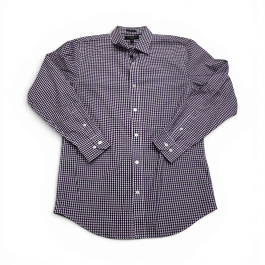 Camisa Banana Republic Mediana M Cuadro Morado Blanco