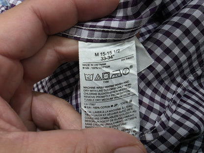 Camisa Banana Republic Mediana M Cuadro Morado Blanco