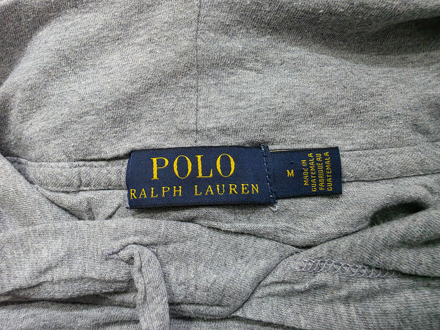 Playera Con Gorro Ralph Lauren Mediana M Gris Oso Manga Larg