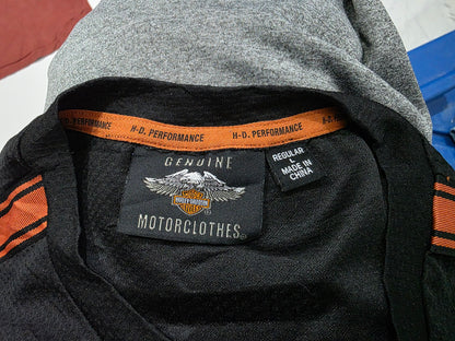 Playera Harley Davidson Grande L Gris Manga Larga
