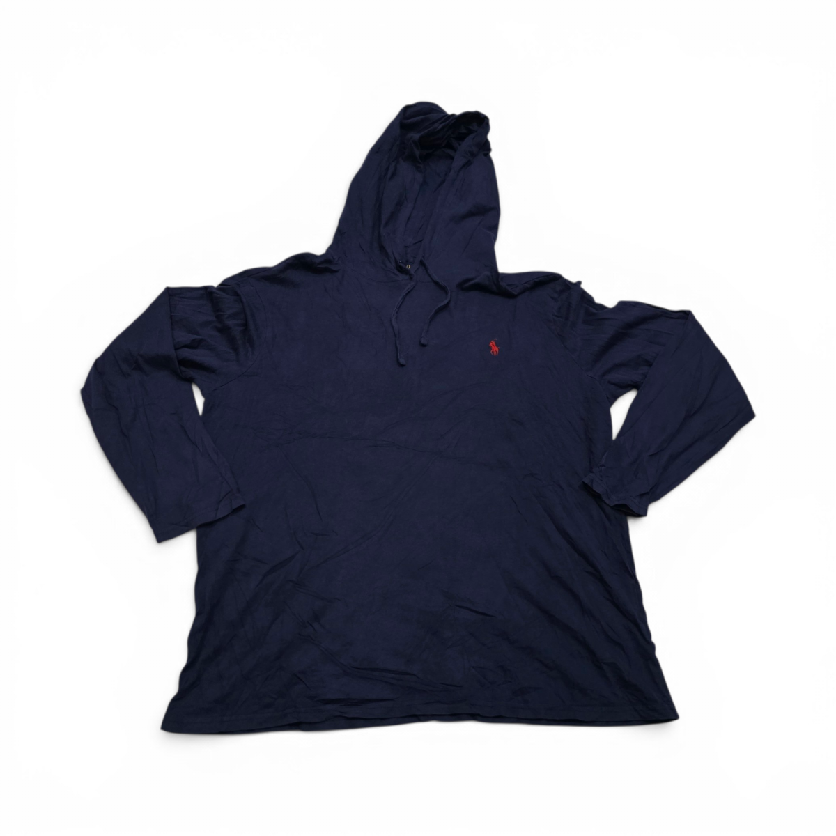 Playera Con Gorro Ralph Lauren Grande L Azul Manga Larga