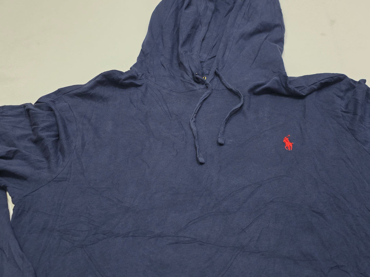 Playera Con Gorro Ralph Lauren Grande L Azul Manga Larga