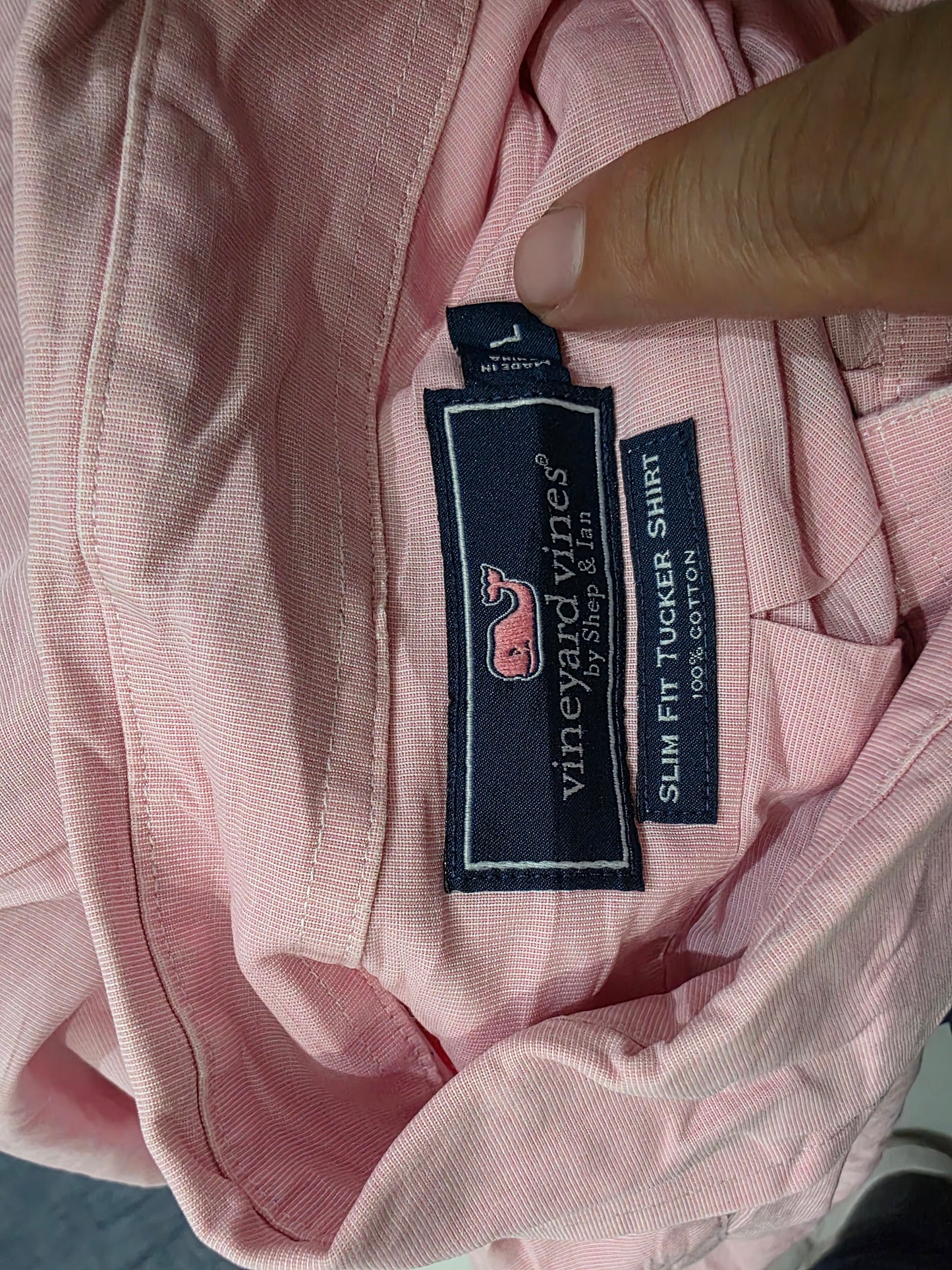 Camisa Vineyard Vines Grande L Rosa