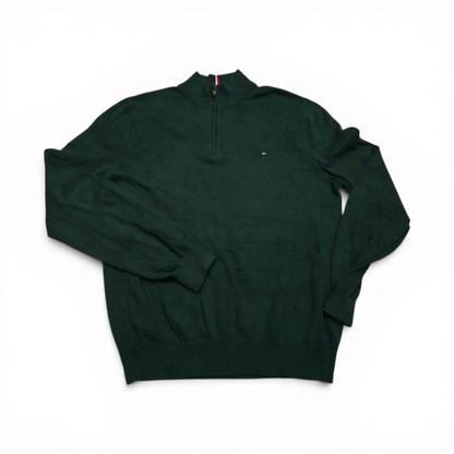 Sueter Tommy Hilfiger Grande L Verde Cierre Corto