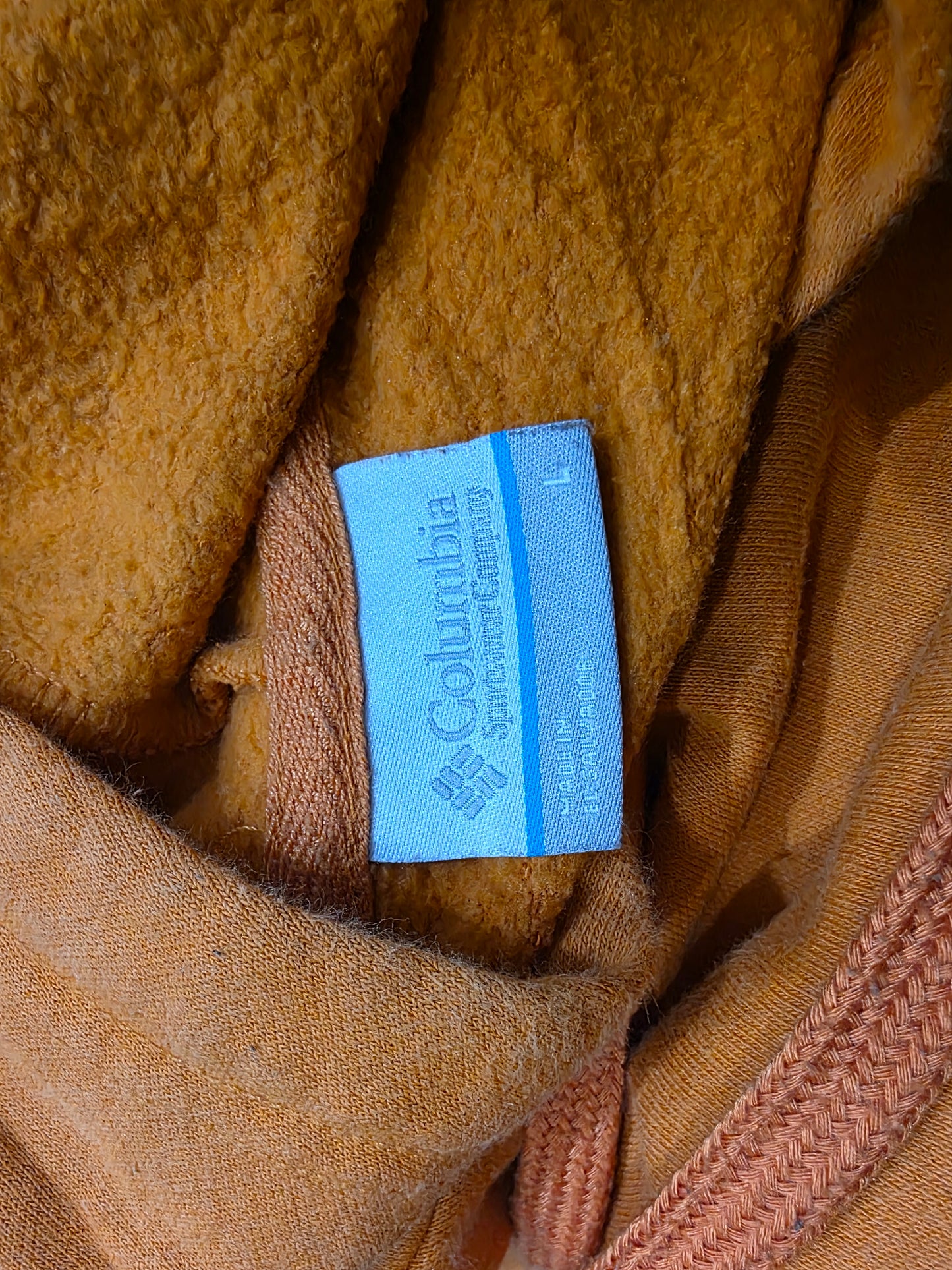 Sudadera Columbia Grande L Naranja Con Gorro