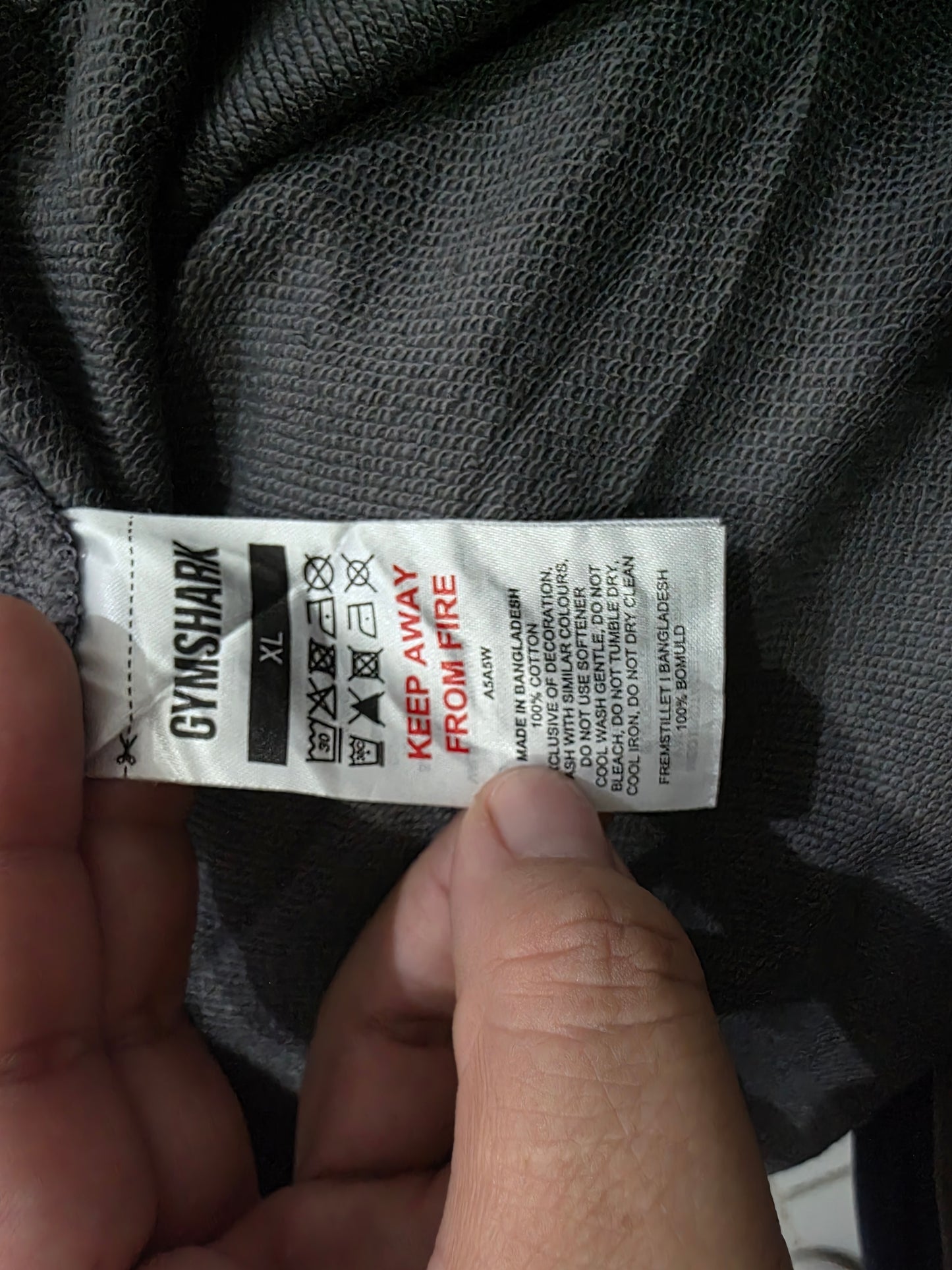 Playera Gymshark Xgrande Xl Gris Sin Mangas