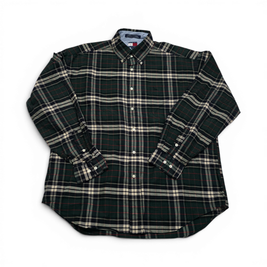 Camisa Tommy Hilfiger Xgrande Xl Verde Vintage