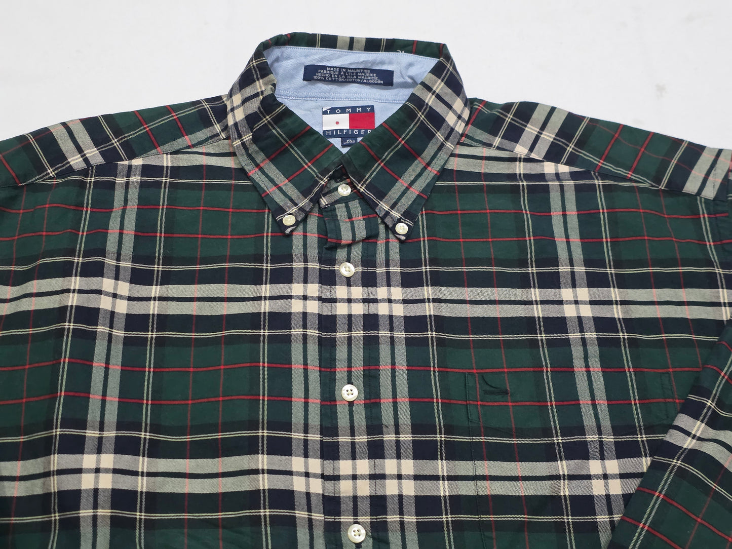 Camisa Tommy Hilfiger Xgrande Xl Verde Vintage