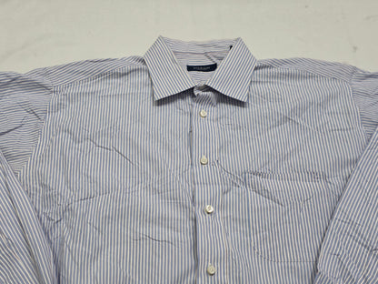 Camisa Burberry Xgrande Xl Azul Y Blanco Lineas