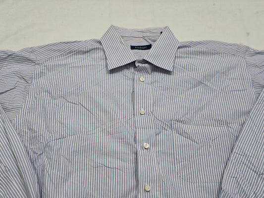 Camisa Burberry Xgrande Xl Azul Y Blanco Lineas