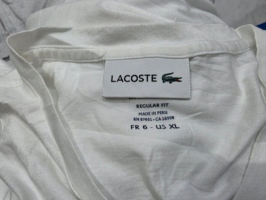 Playera Lacoste Xgrande Xl Fr 6 Blanco