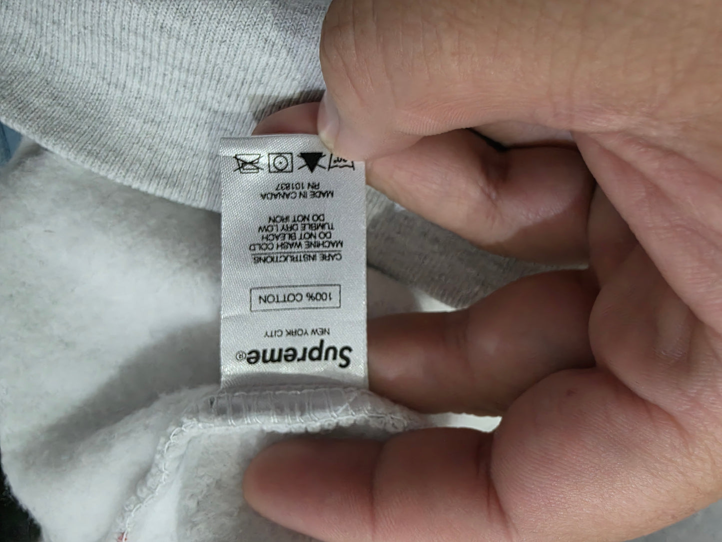 Sudadera Supreme Xgrande Xl Gris