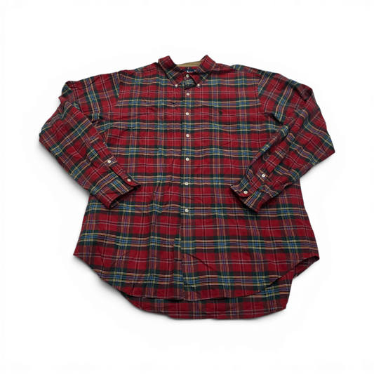 Camisa Ralph Lauren 2xl Rojo Y Verde Cuadro Pony Verde