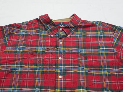 Camisa Ralph Lauren 2xl Rojo Y Verde Cuadro Pony Verde