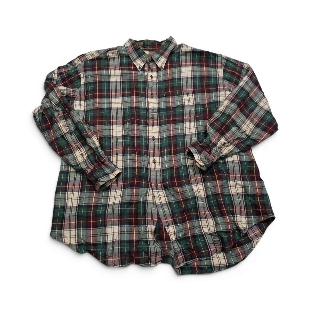 Camisa Brooks Brothers 2xl Cuadro Verde Y Cafe