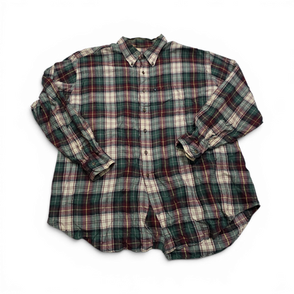 Camisa Brooks Brothers 2xl Cuadro Verde Y Cafe