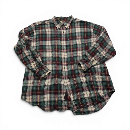 Camisa Brooks Brothers 2xl Cuadro Verde Y Cafe