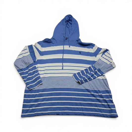 Playera Con Gorro Ralph Lauren 2xl Azul Lineas (