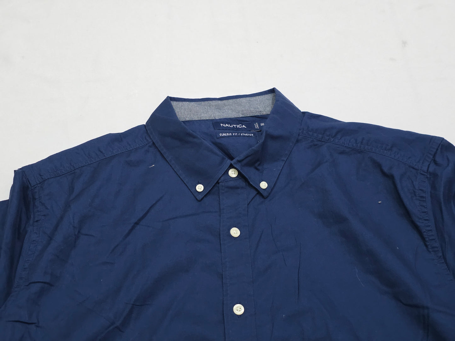 Camisa Nautica 2xl Azul Marino Manga Corta