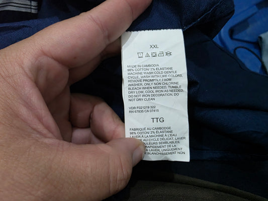 Camisa Nautica 2xl Azul Marino Manga Corta
