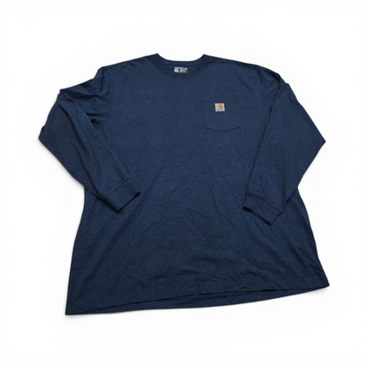 Playera Carhartt Loose Fit 2xl Azul Manga Larga