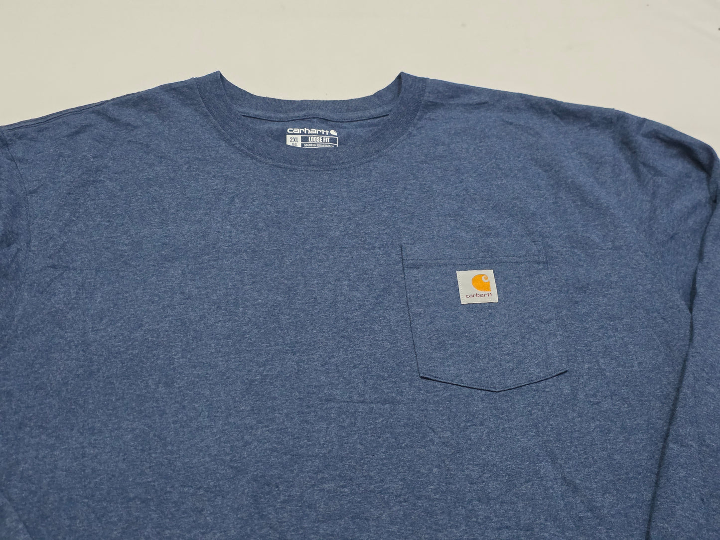 Playera Carhartt Loose Fit 2xl Azul Manga Larga