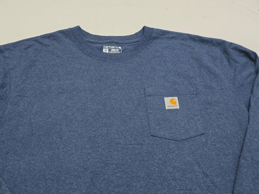 Playera Carhartt Loose Fit 2xl Azul Manga Larga