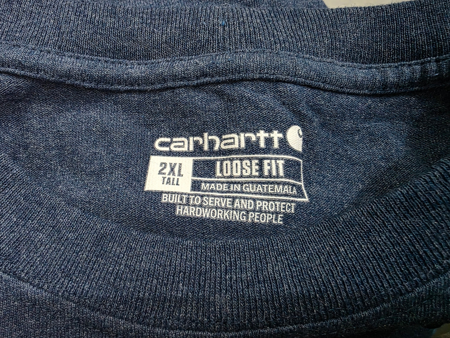 Playera Carhartt Loose Fit 2xl Azul Manga Larga