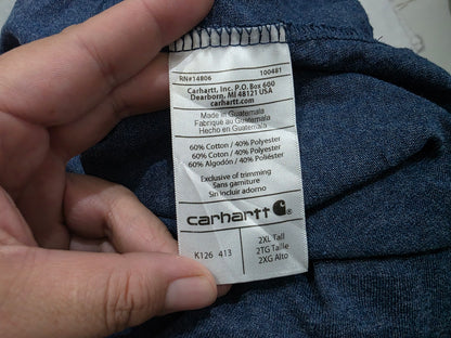 Playera Carhartt Loose Fit 2xl Azul Manga Larga