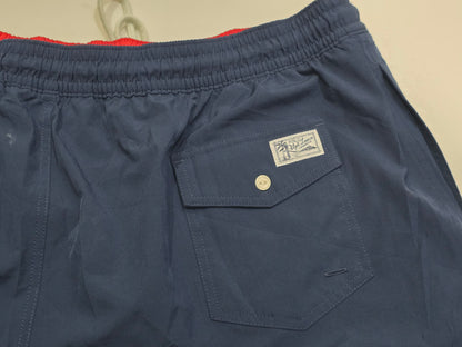 Bermuda Ralph Lauren 2xb Azul Pony Rojo