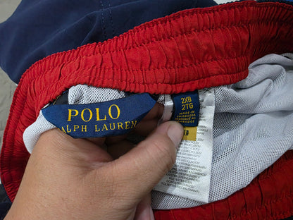 Bermuda Ralph Lauren 2xb Azul Pony Rojo