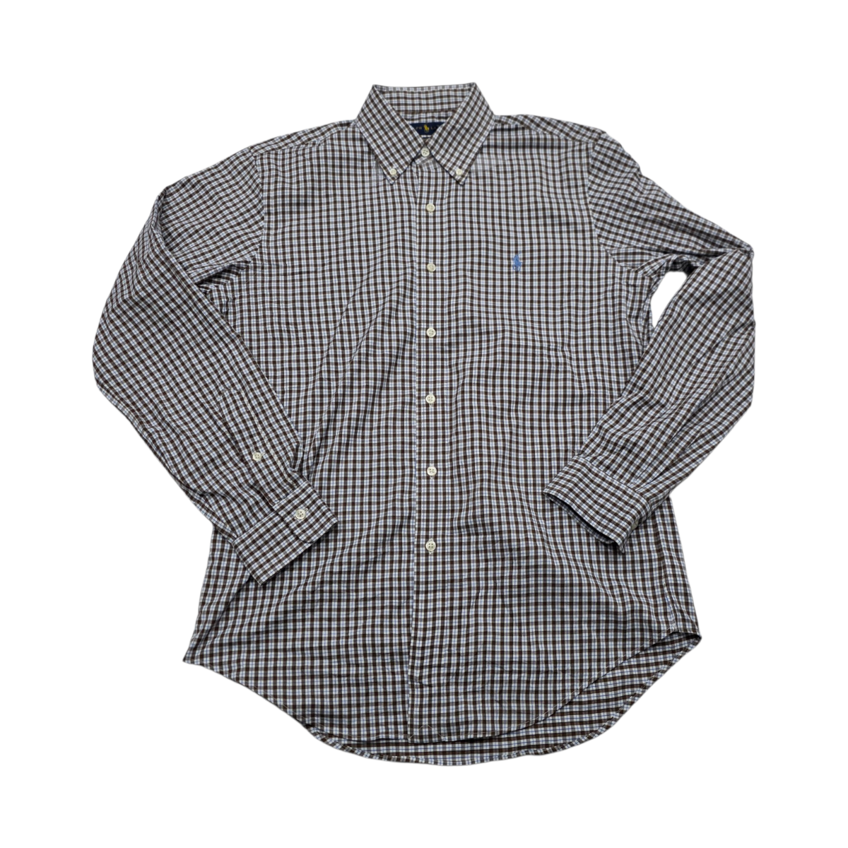 Camisa Ralph Lauren Chica S Cuadro Cafe