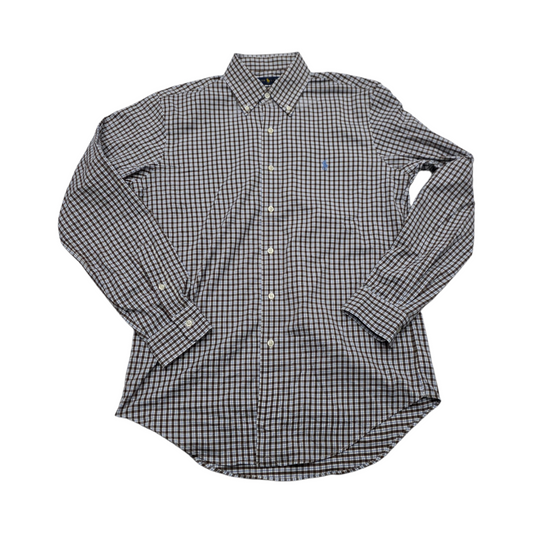 Camisa Ralph Lauren Chica S Cuadro Cafe