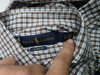 Camisa Ralph Lauren Chica S Cuadro Cafe